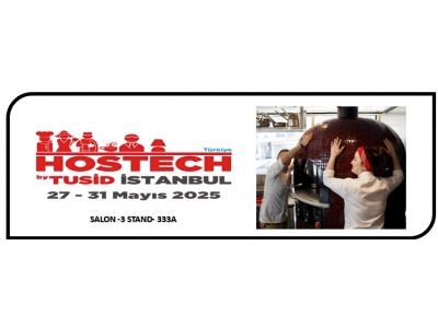 HOSTECH by TUSİD - Otel, Restoran, Kafe, Pastane Ekipmanları ve Teknolojileri Fuarı”, TÜYAP Tüm Fuarcılık Yapım A.Ş. organizatörlüğünde 27 - 31 Mayıs 2025 tarihleri arasında Tüyap Fuar ve Kongre Merkezi'nde