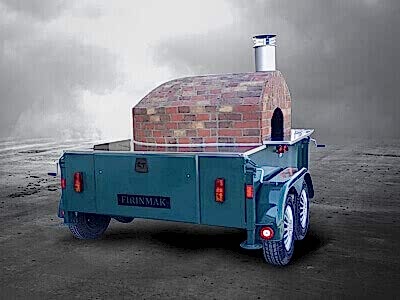 Mobil Odunlu Taş Pizza Fırını, Taşınabilir Taş Pide Fırını, Odunlu Seyyar Taş Lahmacun Simit Fırını